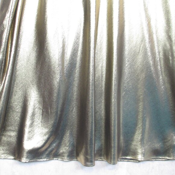 NWT J.Crew Gwyneth Slip Skirt – Gold Lamé Midi Bias Cut Satin Look Size XL - Picture 8 of 13